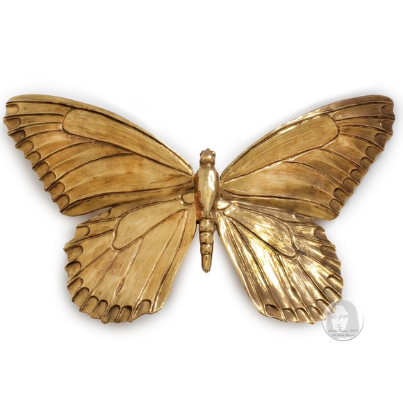 Christopher Ross Butterfly Belt Buckle Massive 8in L with Snakeskin Strap 1980s - Picture 5 of 16